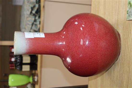 A Chinese flambe vase height 33cm